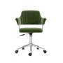 Olive Green Velvet Swivel Office Chair with Arms - Fenix 