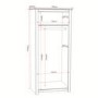 Solid Pine 2 Door Double Wardrobe - Panama - Seconique