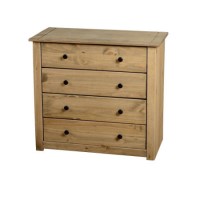 ONLY OPENED - Seconique Panama Solid Pine 4 Drawer Chest of Drawers