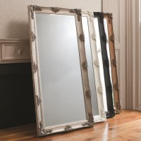 Full Length Leaner Mirror in Silver - Caspian House