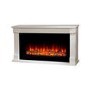 Suncrest Bradbury White and Black Freestanding Electric Fireplace Suite