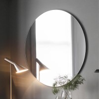 Round Mirror with Black Metal Edge 100cm - Caspian House