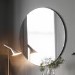 Round Mirror with Black Metal Edge 100cm - Caspian House