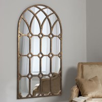 Khadra Gold Window Mirror - Caspian House