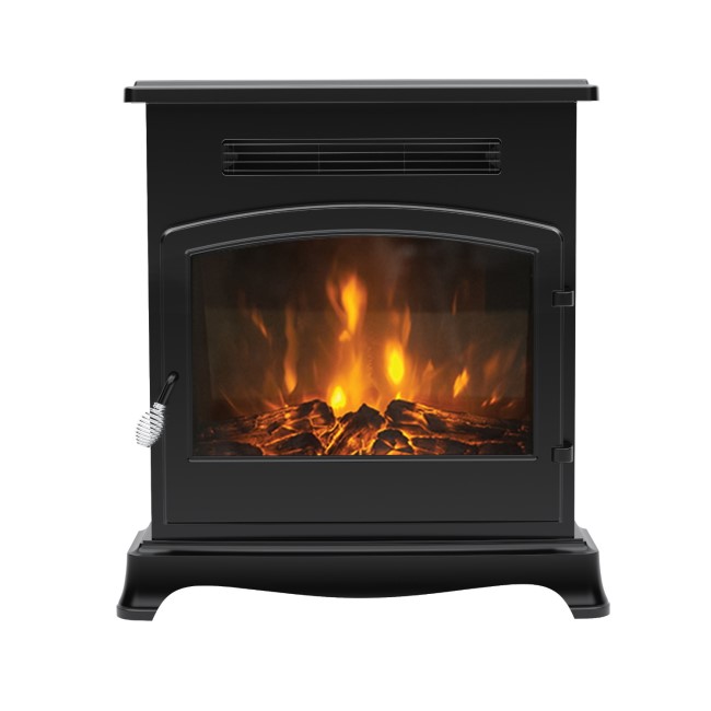 Be Modern Elstow Black Outset Electric Stove Fire