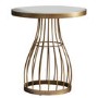 Round Gold Glass Top Side Table - Southgate