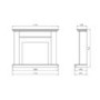 Suncrest White and Chrome Freestanding Fireplace Suite - Antigua