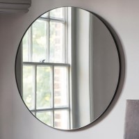 Round Mirror with Black Frame - Caspian House