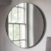 Round Mirror with Black Frame - Caspian House