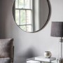 Round Mirror with Black Frame - Caspian House