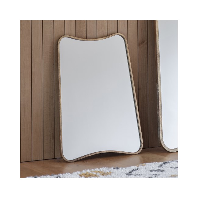 Caspian House Kurva Gold Rectangle Mirror