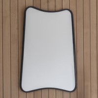 Kurva Black Rectangle Mirror - Caspian House