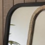 Kurva Black Rectangle Mirror - Caspian House