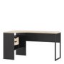 Black Wooden L Shaped Desk with Storage - Function Plus