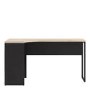 Black Wooden L Shaped Desk with Storage - Function Plus