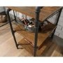 Oak Effect & Metal Desk with Shelves - Iron Foundry - Teknik