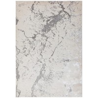 Large Silver Marble Effect Rug - 200x290 cm - Aurora