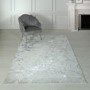 Large Silver Marble Effect Rug - 200x290 cm - Aurora