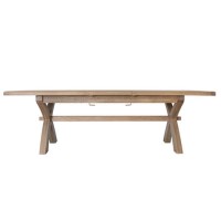 Extendable Oak Refectory Farmhouse Dining Table - Seats 10 - Wickerman