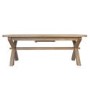 Extendable Oak Refectory Farmhouse Dining Table - Seats 10 - Wickerman