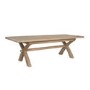 Extendable Oak Refectory Farmhouse Dining Table - Seats 10 - Wickerman