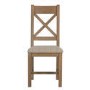 Set of 2 Oak and Cream Dining Chairs - Pegasus