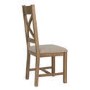 Set of 2 Oak and Cream Dining Chairs - Pegasus