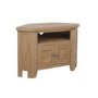 Solid Oak Corner TV Stand with Storage - Pegasus