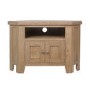 Solid Oak Corner TV Stand with Storage - Pegasus