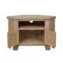 Solid Oak Corner TV Stand with Storage - Pegasus