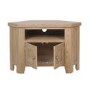 Solid Oak Corner TV Stand with Storage - Pegasus