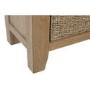 Smoked Oak Hall Bench with Wicker Baskets