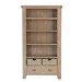 Large Solid Oak Bookcase with Drawers - Pegasus