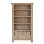 Large Solid Oak Bookcase with Drawers - Pegasus