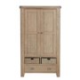 Smoked Oak Kitchen Larder with Wicker Baskets 