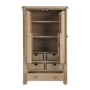 Smoked Oak Kitchen Larder with Wicker Baskets 