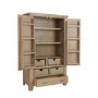 Smoked Oak Kitchen Larder with Wicker Baskets 