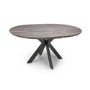 Grey Wood Effect Round Extendable Dining Table - Seats 4 - 6 - Manhattan