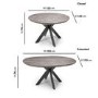 Grey Wood Effect Round Extendable Dining Table - Seats 4 - 6 - Manhattan