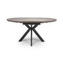 Grey Wood Effect Round Extendable Dining Table - Seats 4 - 6 - Manhattan