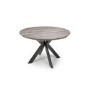 Grey Wood Effect Round Extendable Dining Table - Seats 4 - 6 - Manhattan