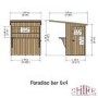 Shire Pent Wooden Garden Bar and Store 6 x 4ft