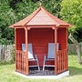 Shire Hexagonal Pressure Treated Garden Arbour 6 x 7ft