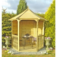 Shire Hexagonal Pressure Treated Garden Arbour 6 x 7ft