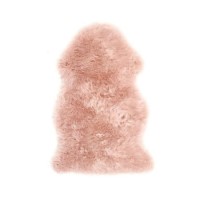 Ripley Genuine Sheepskin Pink Rug - Single 95x65cm