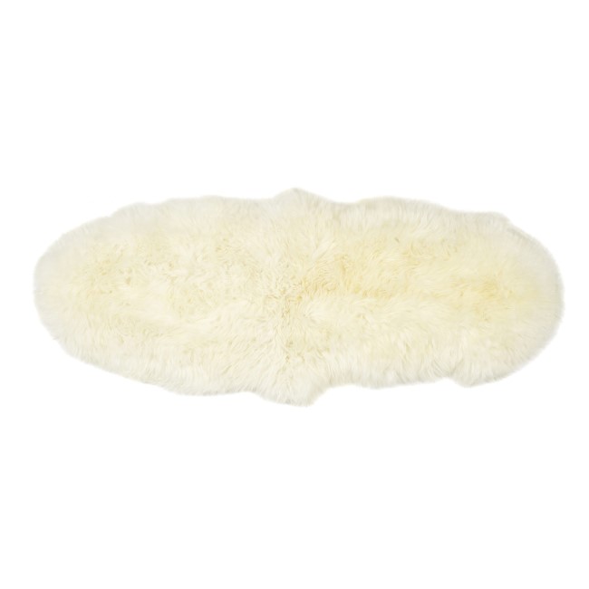 Cream Double Genuine Sheepskin Rug - 175 x 70 cm - Ripley