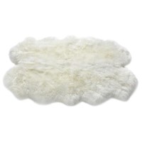 Ripley Genuine Sheepskin Natural Cream Rug - Quad 160x105cm