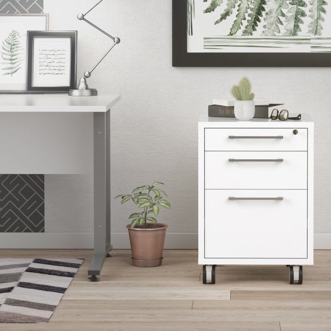 Prima Mobile file cabinet in White