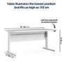 White Wooden Standing Desk with Electric Control  - Prima