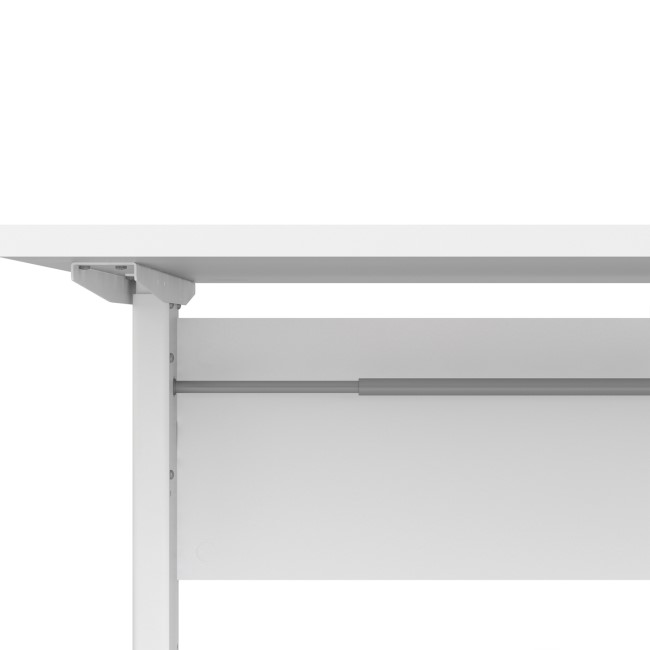 White Wooden Standing Desk with Electric Control  - Prima